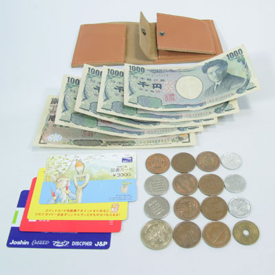 薄型二つ折り本革財布