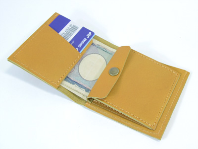 薄型二つ折り本革財布